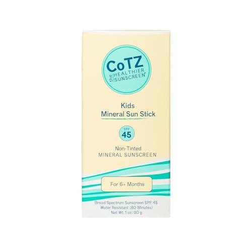Kids Mineral Sunscreen Stick SPF 45 - Gentle, Mess-Free, 1 Ounce
