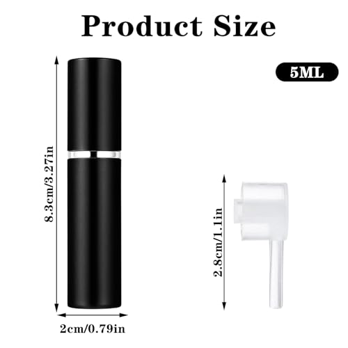 35 Pcs Refillable Perfume Bottle Travel Mini Atomizer Refillable Spray Bottles Portable Bottle Perfume Spray with 35 Pieces Refill Pump Transfer Tool(5ml)