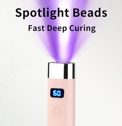 Missshine Pink Flash Cure Nail Lamp for Gel X — Cordless UV/LED with Auto Sensor