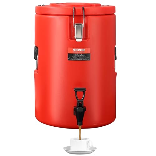 VEVOR 4.5 Gallon Stainless Steel Insulated Beverage Dispenser Hot Cold Drink Server