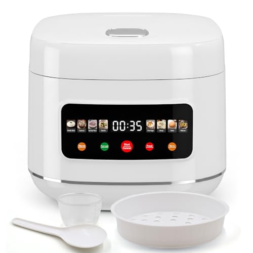 SANPTENT Digital Rice Cooker 8-Cup Uncooked Capacity, 8 Cooking Programs, Non-Stick Pot