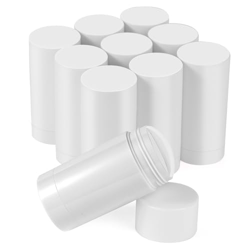 75ml White Refillable Deodorant Containers - Twist-Up DIY Cosmetic Tubes