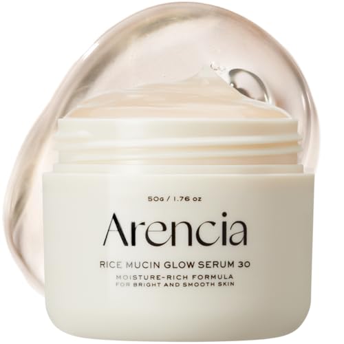 Arencia Rice Mucin Overnight Glow Face Serum 1.76 Fl Oz – Hydrating & Brightening