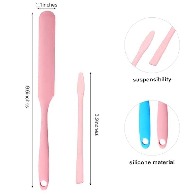 6PCS Non-Stick Wax Spatulas Set, Silicone Spatula Hair Removal Sticks Applicator Reusable Hard Wax Scraper,Eyebrow Wax Sticks For Home Salon Body Use (6PCS)