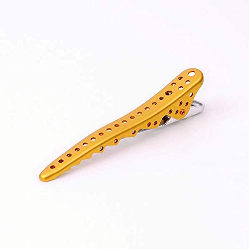 YS Park Shark Hair Clips - Extra Firm Grip, Stainless Steel Spring, Gold Metal, 8 Pieces