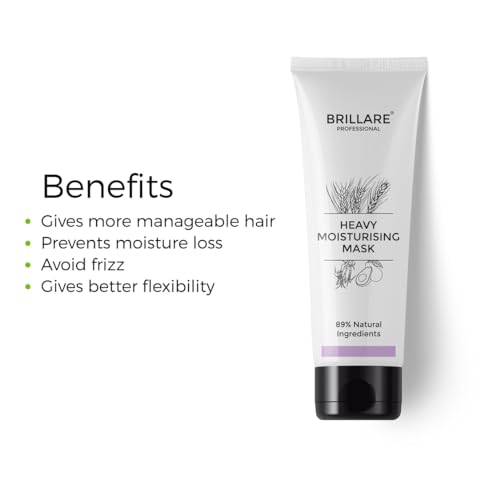 Heavy Moisturising Hair Mask for Dry Frizzy Hair - 125g with Wheat Protein & Avocado