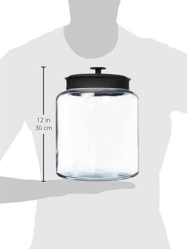 2 Gallon Glass Jar with Airtight Lid - Food Storage Container - Variation 256 Ounces