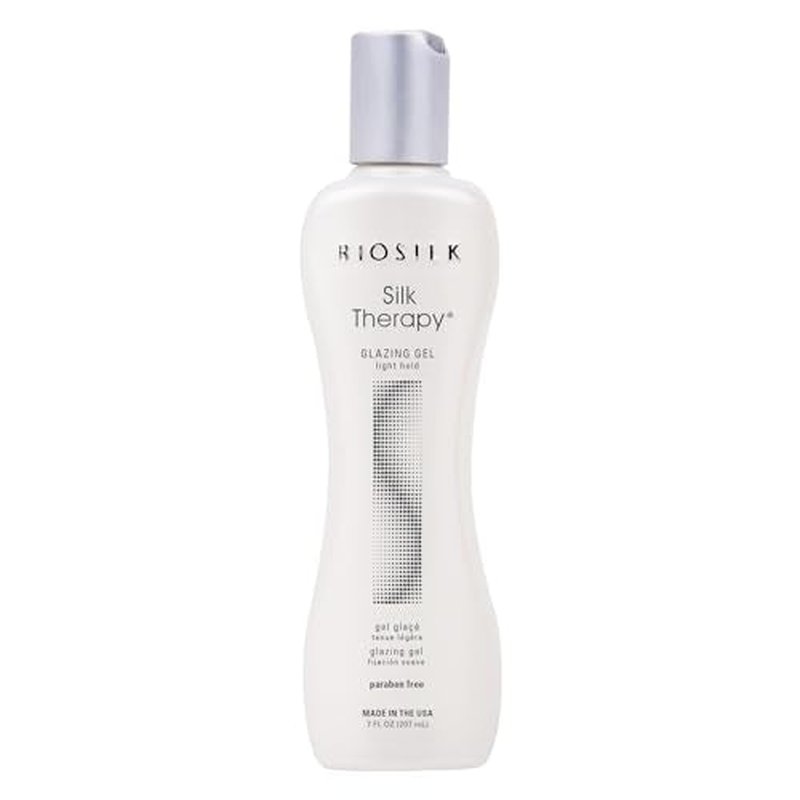 BioSilk Silk Therapy Glazing Gel, Light-Hold Styling Gel For Shine Without Stickiness, Sulfate, Paraben, & Cruelty-Free, 7 Oz