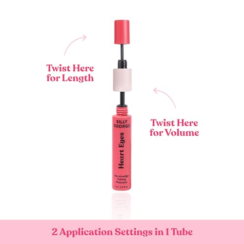 Silly George Heart Eyes Mascara - Smudge-Proof, Cruelty-Free Lengthening & Volumizing Makeup