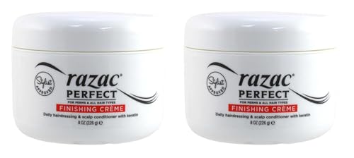 Razac Perfect Finish Perm Cream - 8oz Dual Pack for Hair Styling & Protection