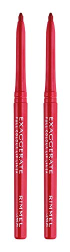 Rimmel Exaggerate Lip Liner Set - Red Diva, 2 Count - Define & Shape Lips