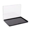 Large Empty Magnetic Eyeshadow Palette with Clear Top, Travel Makeup Organizer with 40Pcs Adhesive Metal Stickers For DIY Your Own Powder Palette (Large Palette - 7.87¡±x5.51¡±)