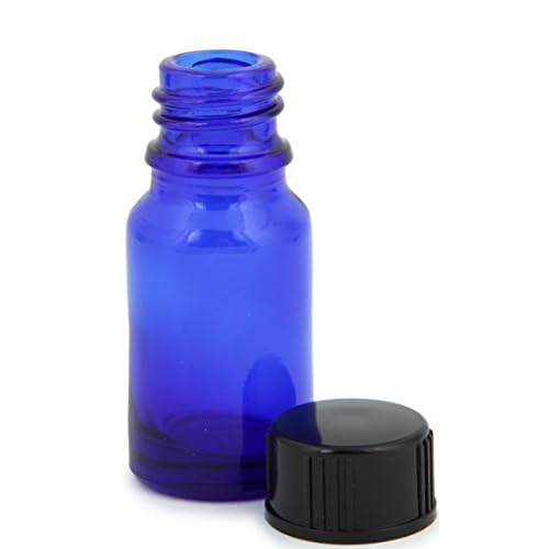 Vivaplex, 24, Cobalt Blue, 10 ml (1/3 oz) Glass Bottles, with Lids
