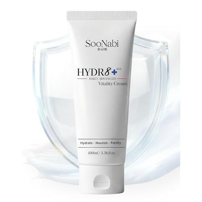 HYDR8+ 365 Daily Advanced Vitality Cream (100ml) Deep Hydration & Advanced Barrier Support, 7 Hyaluronic Acids, 5 Ceramides, NB?P Complex, Multi?Peptide Complex, Panthenol & Niacinamide Vegan
