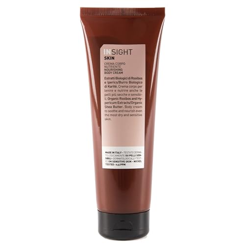 Insight Skin Nourishing Body Cream with Hypericum, Shea & Rooibos Extracts for Smoothing Hydration, 8.5 Fl. Oz. / 250 mL