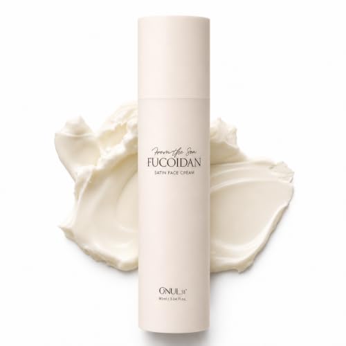ONUL31° Fucoidan Satin Face Cream - Korean Vegan Moisturizer with Macadamia & Shea, Lightweight Non-Greasy Hydrating Skincare, 3.04 oz