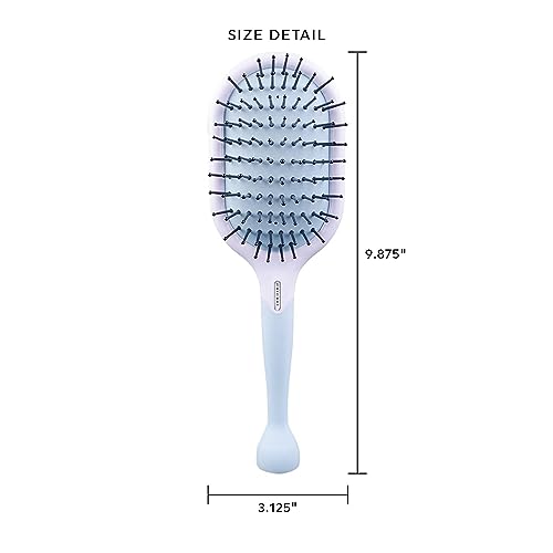 Cricket Friction Free Paddle Hair Brush for Detangling and Styling Professional Anti-Static Hairbrush for Long Thick Curly Straight Wavy All Hair Types (Pack of 2)