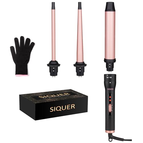 3-in-1 Curling Wand Set for Hair Styling - Detachable Barrels, Fast Heating, Travel Friendly