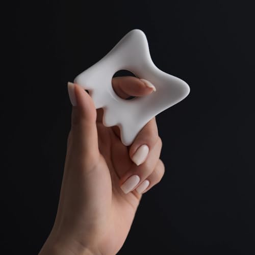 Finger-Wear Gua Sha Facial Massage Tool Set with Holder - Face & Neck Care