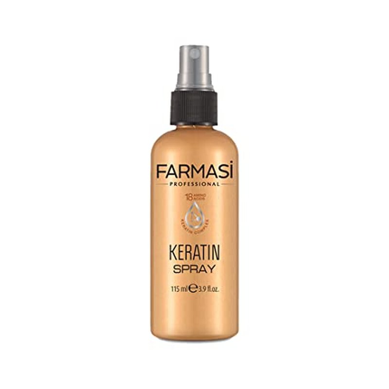 FARMASi Keratin Therapy Repairing Hair Spray, Leave In Detangling & Shine Support for Dry Damaged Hair, Lightweight Styling Care, 3.9 fl oz
