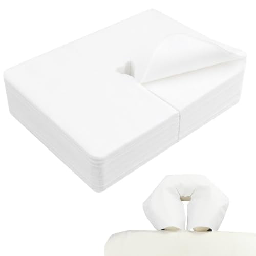 300PCS Disposable Face Cradle Covers - Soft, Non-Sticking, Medical-Grade for Massage Tables & Chairs
