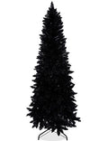 Wabolay 7ft Black Pencil Slim Christmas Tree - Unlit Narrow Xmas Tree