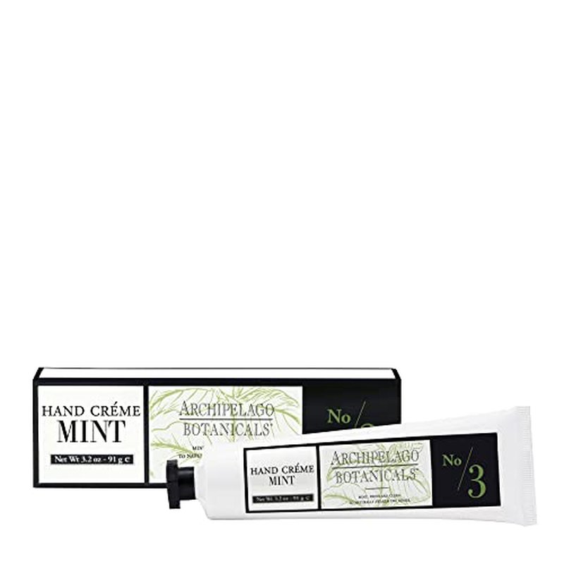 Archipelago Botanicals Morning Mint Hand Cr?me, Rich and Lightly Scented Hand Lotion for Dry Skin, Cuticles and Rough Spots, Premium Plant Extracts (3.2 oz)