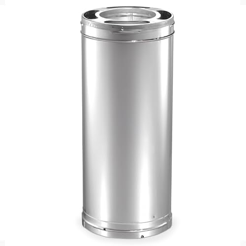 Duravent DuraPlus 6in. x 12in. Stainless Steel Chimney Pipe - Triple-Wall Insulated