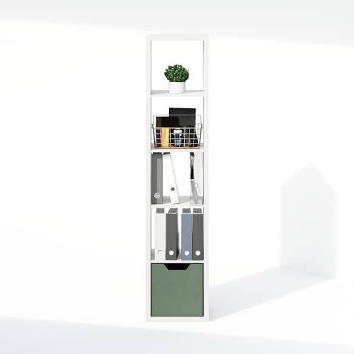 Furinno Cubic Extra Thick 5-Cube Closet Organizer Shelf - White