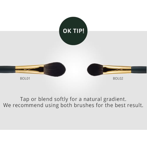 SOO ADOR okhee Cheek Brush BOL01 - Professional Blush Brush for Soft, Natural Application | Designed by K-Pop Makeup Artist Seo Ok | Makeup brush - Blush Brush K-Beauty