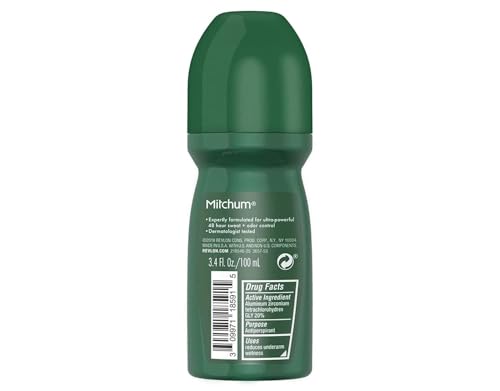 Mitchum Unscented Anti-Perspirant Deodorant Roll-On 3.4 oz Pack of 4