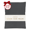 Luxury Bathtub Pillow with Head, Neck & Back Support - Dark Gray, M Size - Comfortable Spa Bath Accessory