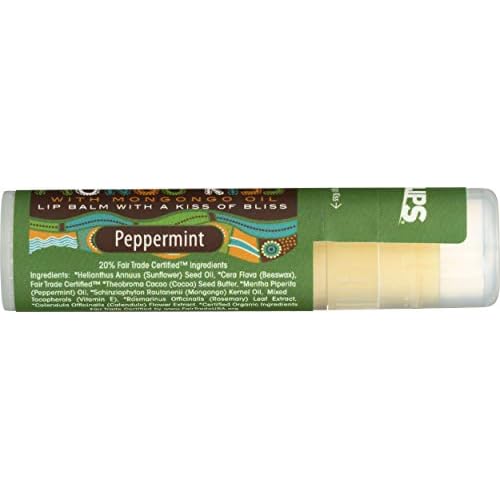 Eco Lips Organic Mongo Kiss Peppermint Lip Balm, USDA Certified Organic, 0.25 Ounce (Pack of 15)