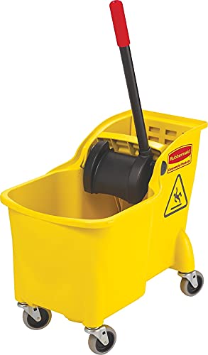 Rubbermaid Commercial 31-Quart Tandem Mop Bucket & Wringer - Yellow