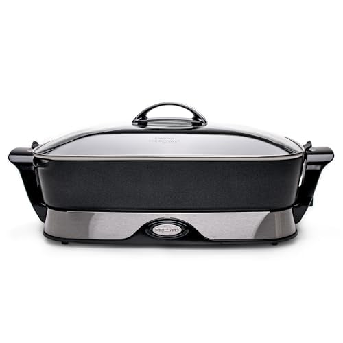 Electric Foldaway Skillet - 16-Inch Nonstick Cooking Pan with Removable Base