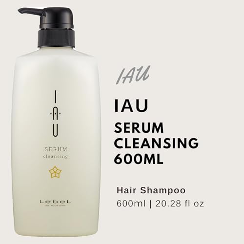 Lebel IAU Serum Cleansing Shampoo for Curly Hair 600ml - Gentle Hair & Scalp Cleanser