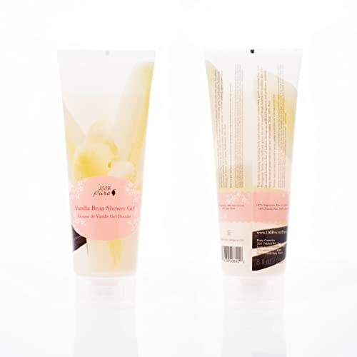 Vanilla Bean Shower Gel - Natural Hydrating Body Wash with Aloe & Hyaluronic Acid