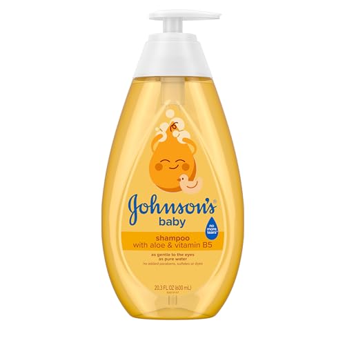 Johnson's Baby Shampoo with Aloe Vera & Vitamin B5 - Fresh Pack of 12, Tear-Free, Hypoallergenic for Newborns