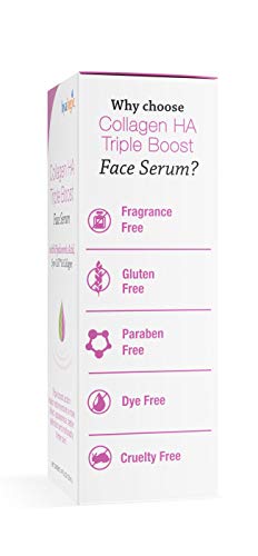 Hydrating Collagen Serum with Hyaluronic Acid & Peptides - Anti-Aging Face Treatment - Paraben & Fragrance Free - 0.47 Fl Oz