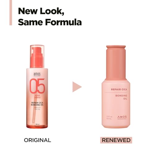 AMOS PROFESSIONAL Repair Cica Bonding Hair Oil with Cica Protein - Bonding Technology for Split Ends & Breakage - Bonding Oil - 3.3 fl oz