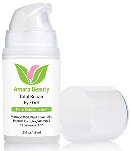 Amara Beauty Eye Cream Gel for Dark Circles & Puffiness 0.5 fl oz Pack of 2 – Peptides & Hyaluronic Acid