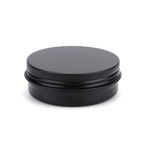 2 oz Aluminum Lip Balm Tin - 60 Pack Empty Cosmetic Containers with Screw Lid