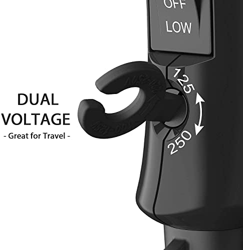Portable Travel Hair Dryer with Diffuser & Concentrator - Compact Mini Blow Dryer