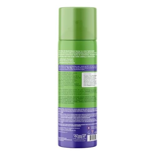 ORS Olive Oil Braidzone Braid Sheen Spray with Lavender, Acai & Biotin for Hair & Scalp Nourishment 10 Ounces (1)