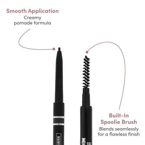 Billion Dollar Brows Micro Eyebrow Pencil 2-Pack Raven/Black - Waterproof & Smudge-Proof Precision Brow Tool