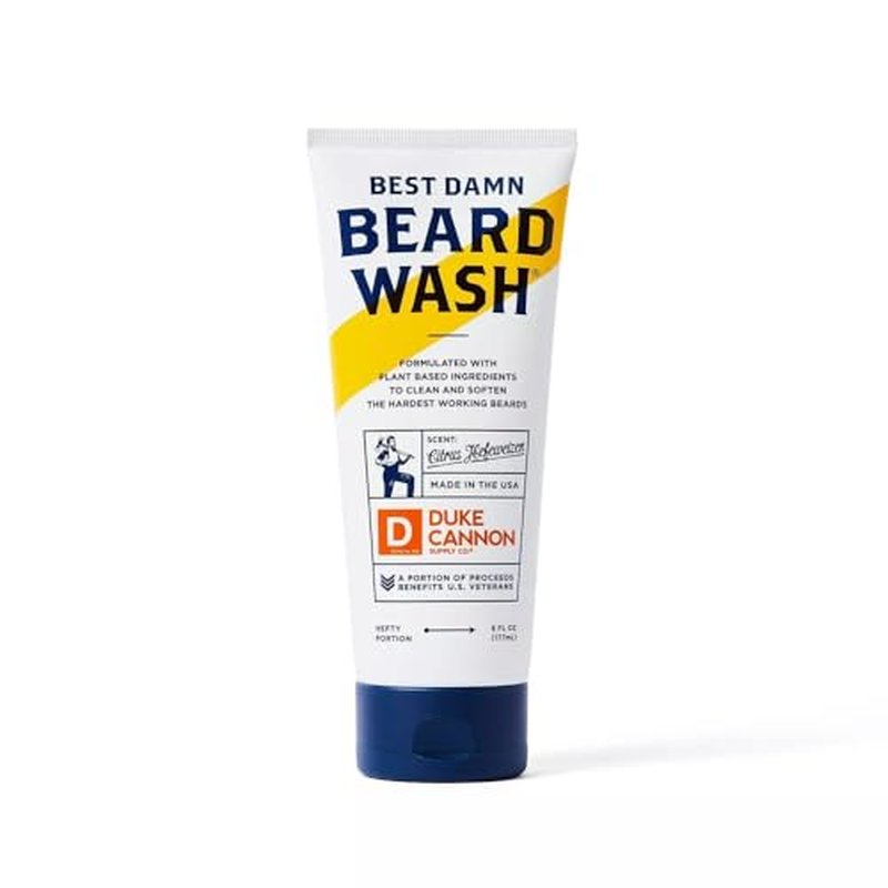 Duke Cannon Supply Co. Best Beard Wash, 6 oz. - Citrus Hefeweizen Scent, Sulfate-Free & Paraben-Free