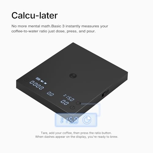 TIMEMORE Coffee Scale Basic 3.0 Black Mirror - Espresso & Pour Over Mode