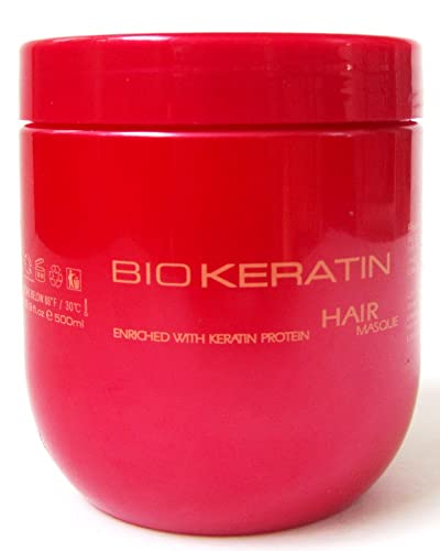 Anti-Frizz Hair Mask with Keratin & Shea Oil - Nourishing Smoothing Treatment, 16.9 fl oz