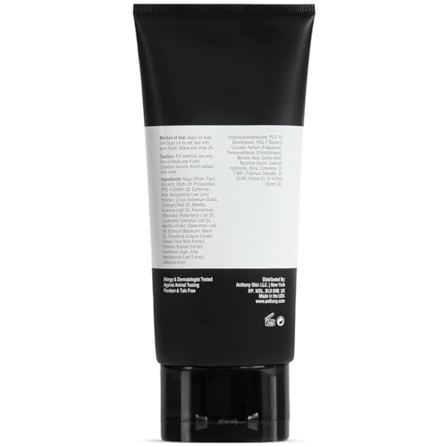 Anthony Shaving Cream for Sensitive Skin 6oz Pack of 3 | Gentle, Cooling, Herb Fragrance