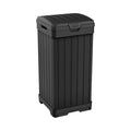 Baltimore Outdoor Trash Can with Double Lid and Drip Tray - 38 Gallon Black